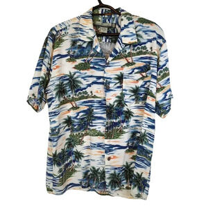 Ocean Current Vintage Hawaiian Shirt Size Medium